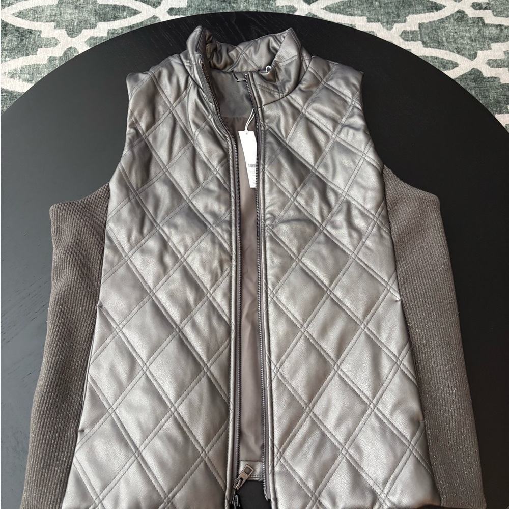 Chico's Metallic Quilted Vest